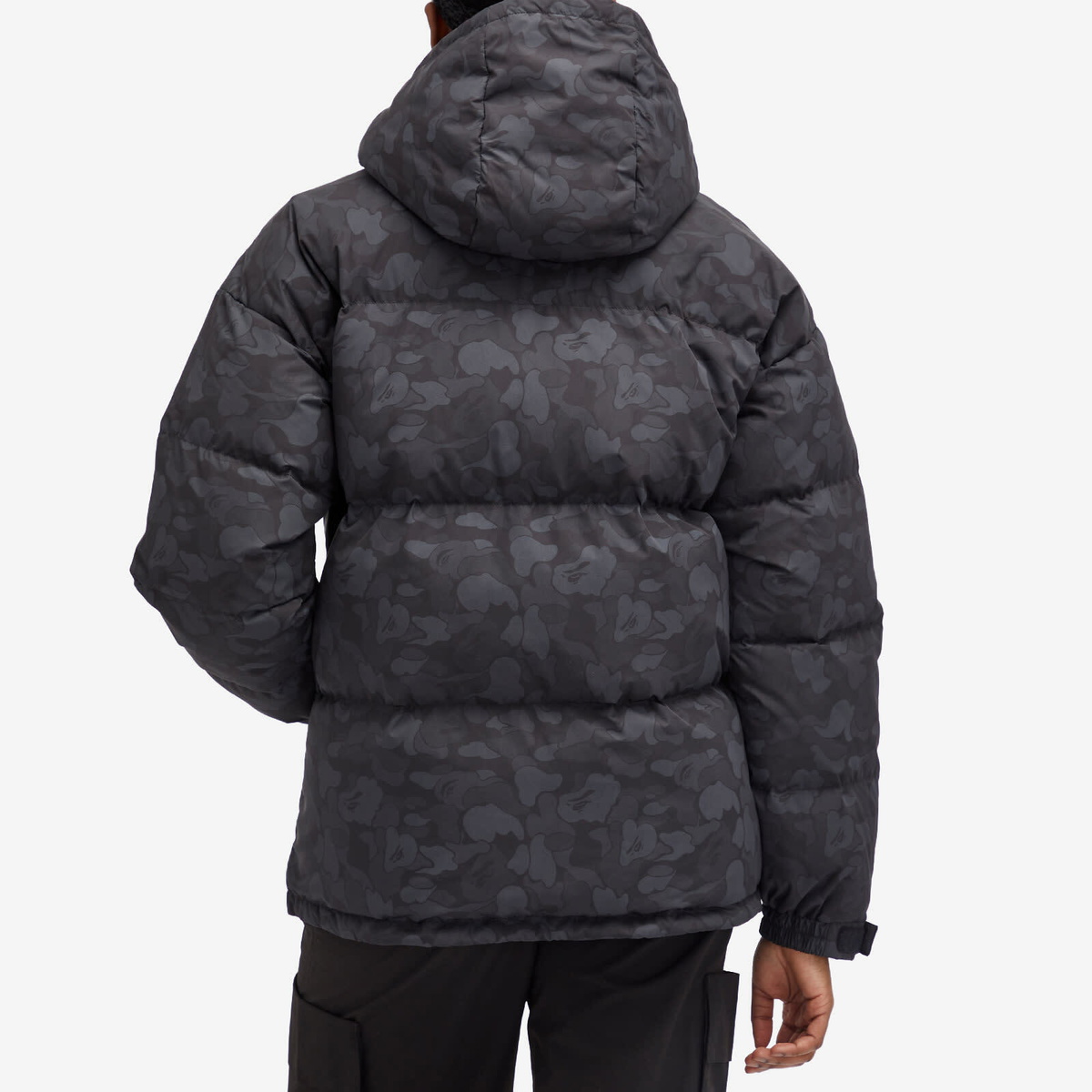 A Bathing Ape Women's Solid Camo Down Jacket in Black 