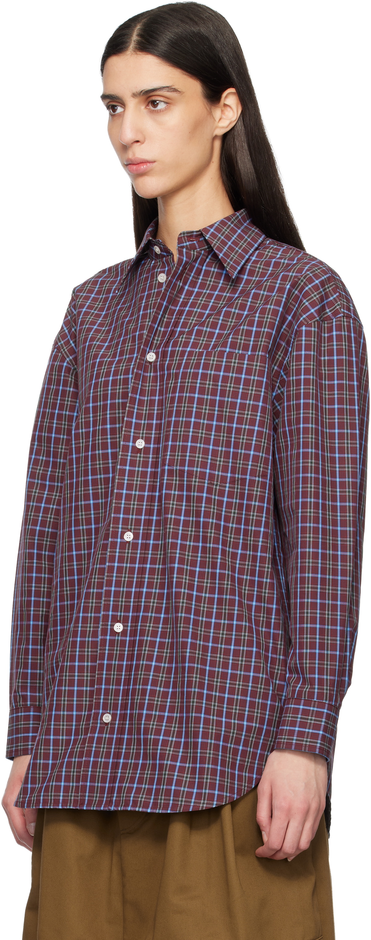 Meryll Rogge Burgundy Classic Shirt