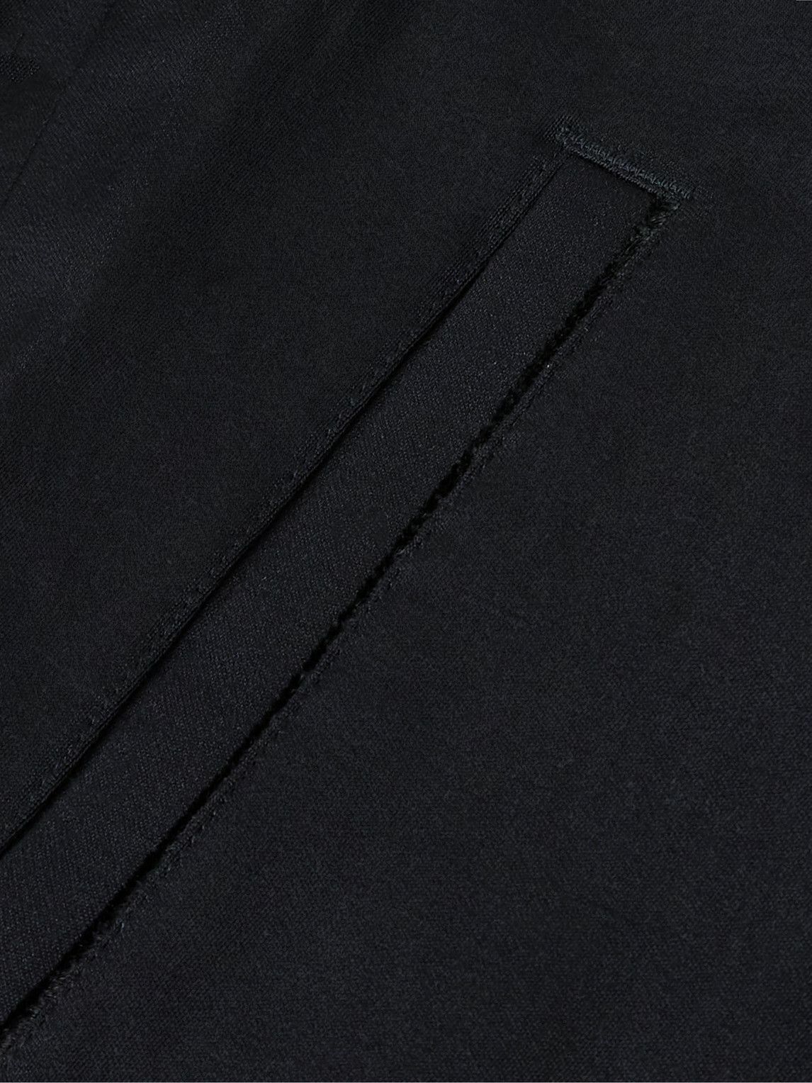 Visvim - Mayfield Velour-Trimmed Wool and Linen-Blend Bomber Jacket - Blue