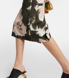 Dries Van Noten Floral jersey midi skirt