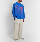 Some Ware - Oversized Logo-Print Organic Cotton-Jersey T-Shirt - Blue