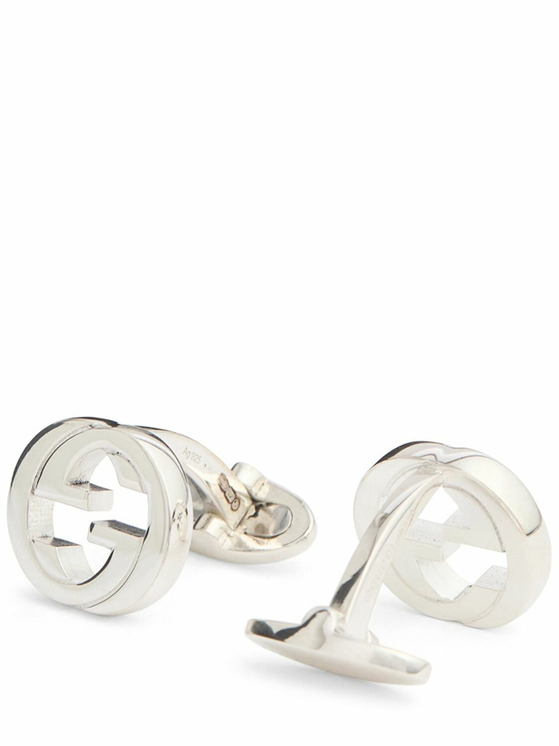 Photo: GUCCI Interlocking G Silver Cufflinks