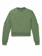 Rick Owens - Geth Panelled Cotton-Jersey Sweatshirt - Green