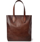 Berluti - Scritto Leather Tote Bag - Men - Brown