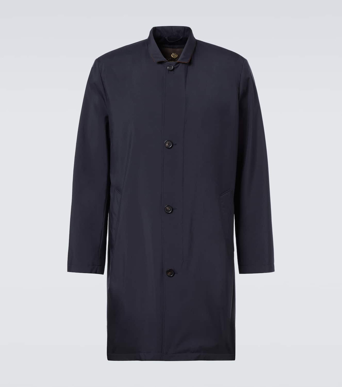 Loro Piana Windmate® suede-trimmed coat