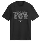 Versace Men's Medusa Logo T Shirt in Black Print