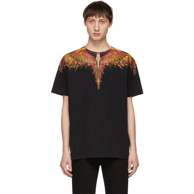 Photo: Marcelo Burlon County of Milan Black and Red Flame Wings T-Shirt