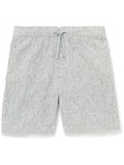 Onia - Straight-Leg Striped Linen-Blend Drawstring Shorts - Blue