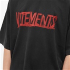 Vetements Men's World Tour Logo T-Shirt in Washed Black
