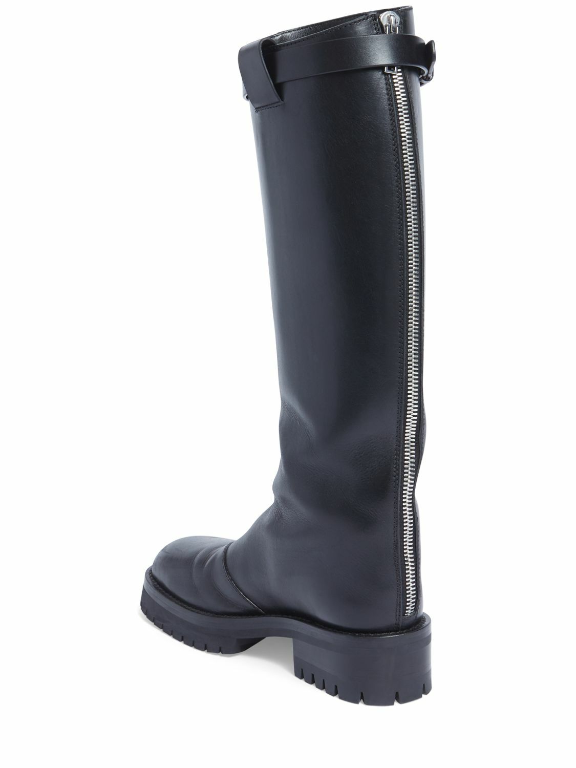 ANN DEMEULEMEESTER - 50mm Nes Leather Tall Boots Ann Demeulemeester
