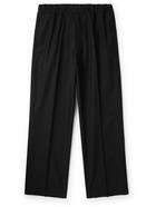 Moncler - Straight-Leg Cotton-Blend Poplin Trousers - Black