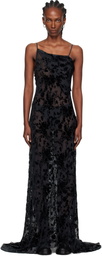 Ann Demeulemeester Black Aaricia Bias Slip Maxi Dress