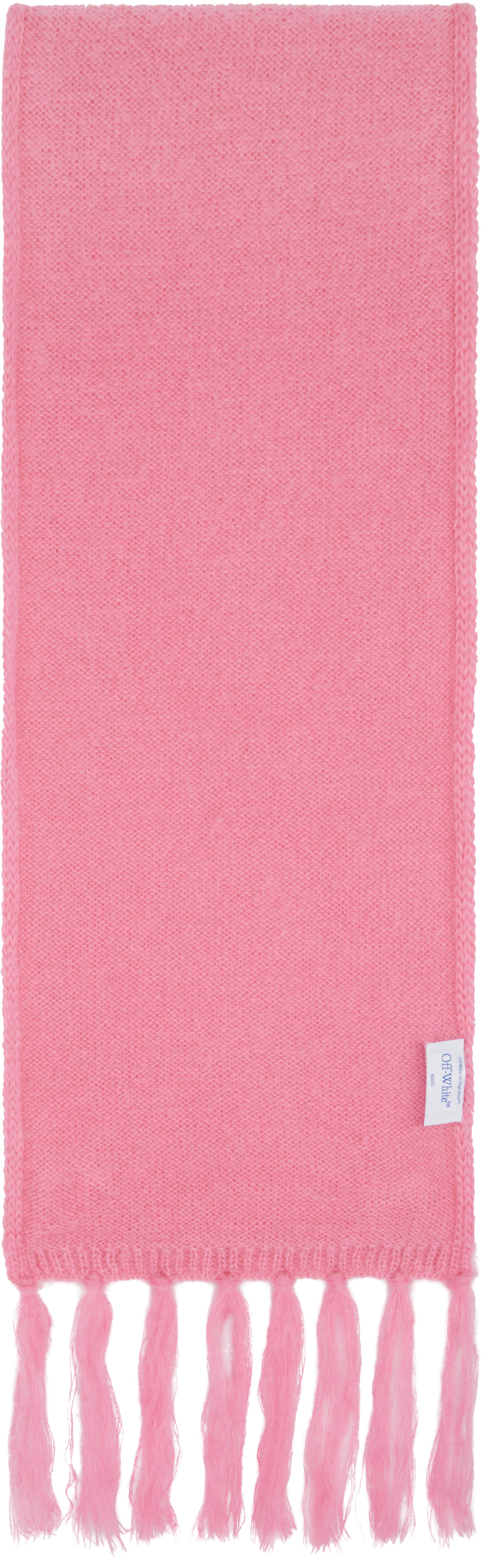 Off-White Pink Mohair Scarf