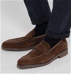 George Cleverley - George Suede Penny Loafers - Men - Brown