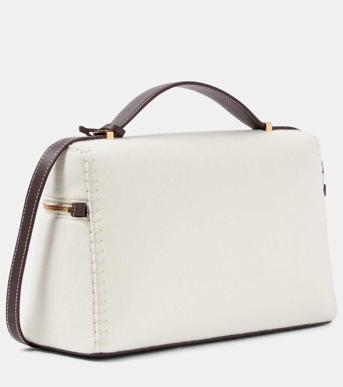 Loro Piana Extra Bag leather-trimmed shoulder bag