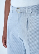 Noah Seersucker Belted Single-Pleat Pants