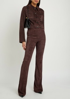 Stouls Leoncino Suede Cropped Jacket Black