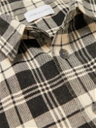 John Elliott - Hemi Frayed Checked Cotton-Flannel Shirt - Gray