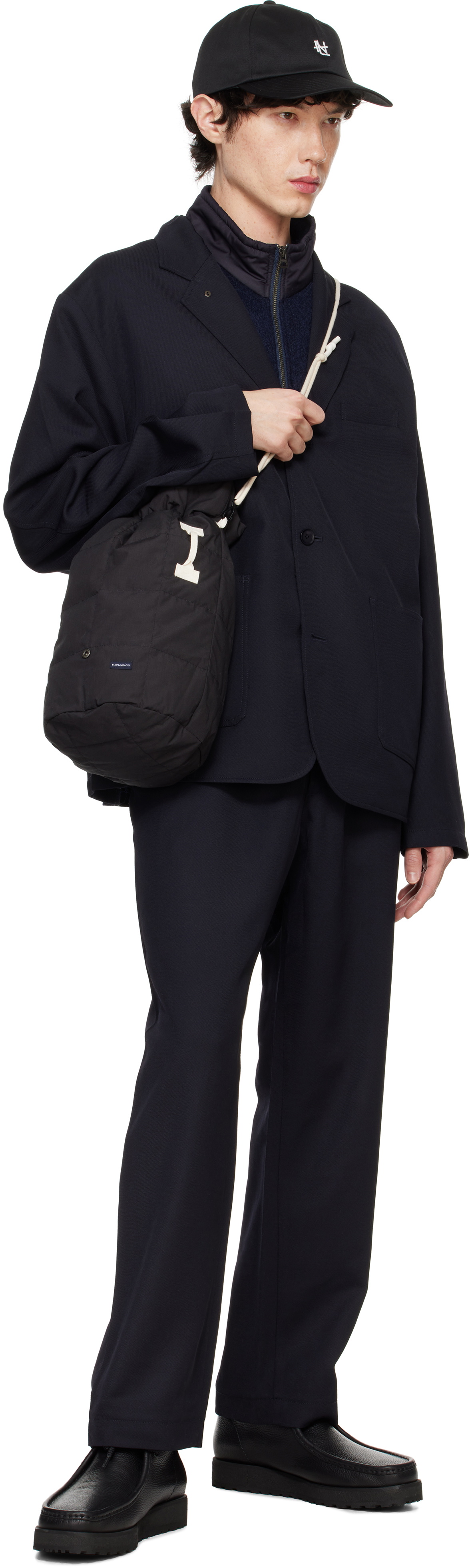 nanamica Navy Cavalry Twill Club Trousers Nanamica