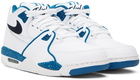 Nike White & Blue Air Flight 89 Sneakers