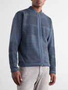 S.N.S. Herning - Fisherman Wool Zip-Up Sweater - Blue