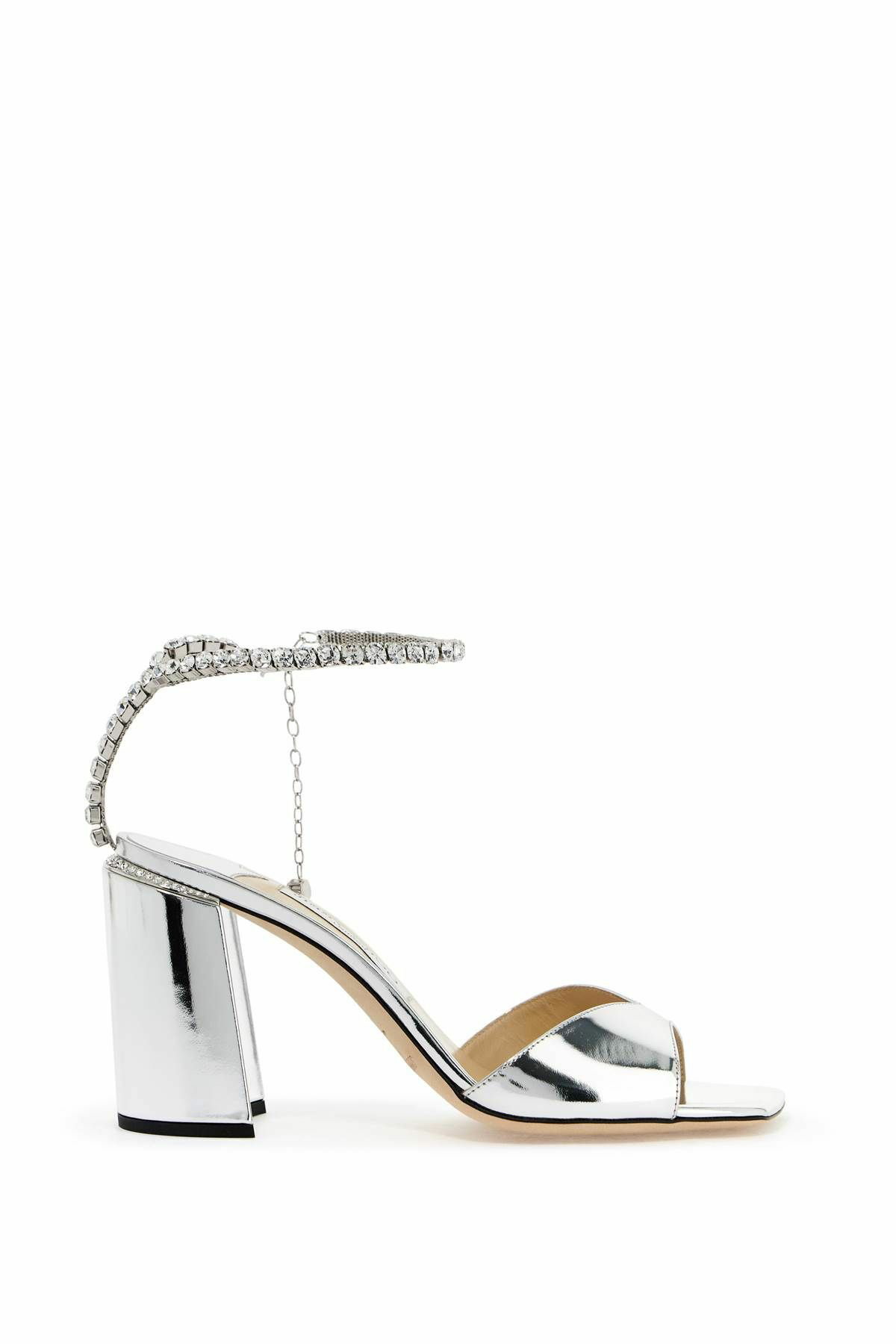 JIMMY CHOO saeda 85 sand Silver Jimmy Choo