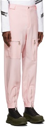 Alexander McQueen Pink Twill Cargo Pants