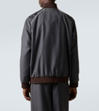 Miu Miu Logo pinstripe virgin wool track jacket