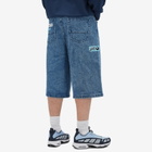 Men's AAPE Jacquard Denim Shorts in Light Blue