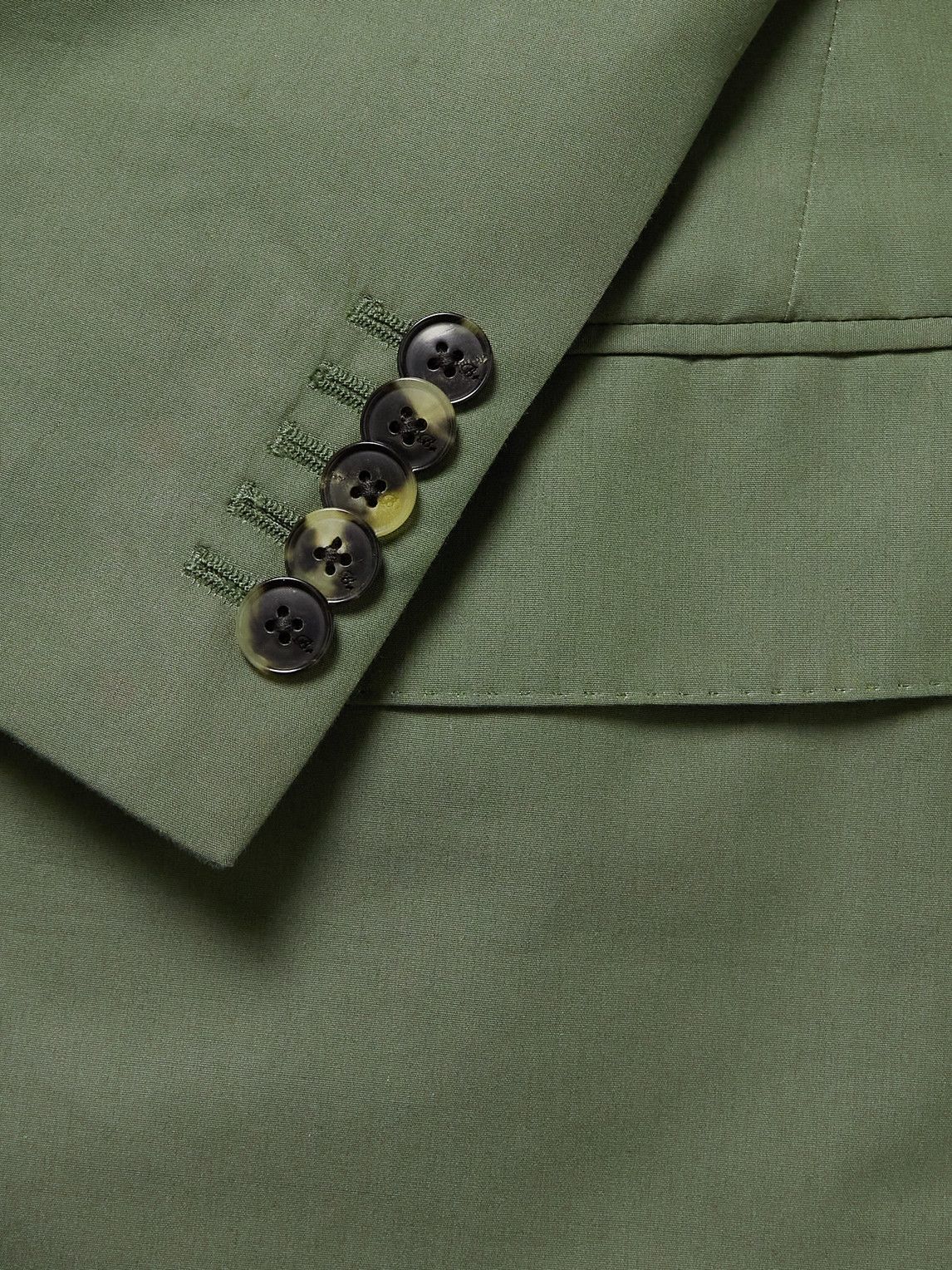 UMIT BENAN B - Cotton and Silk-Blend Blazer - Green