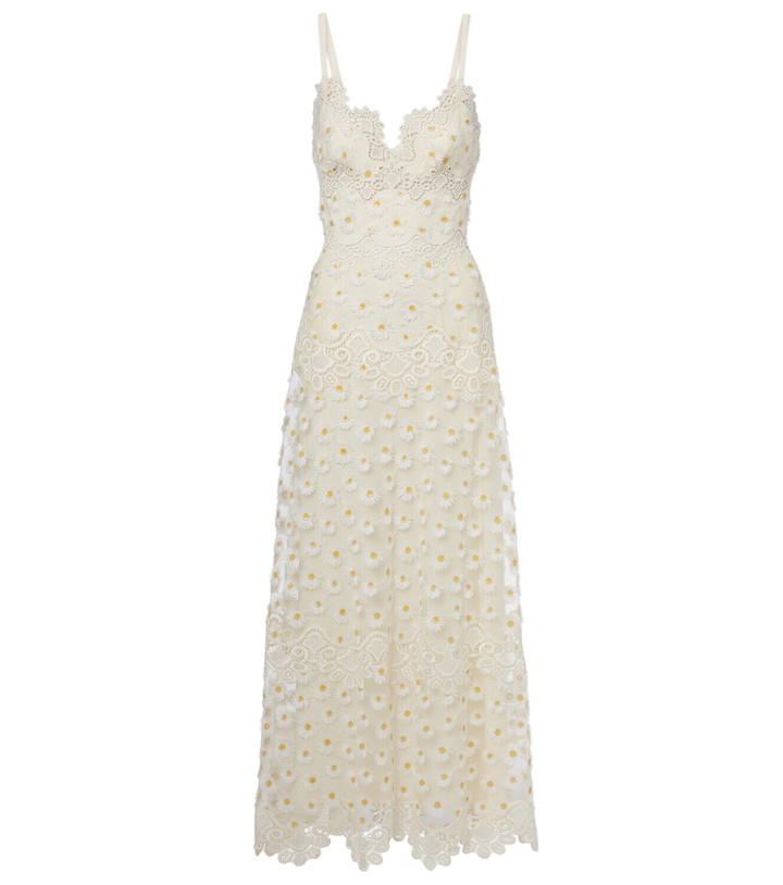 Photo: Elie Saab Embroidered guipure lace tulle maxi dress