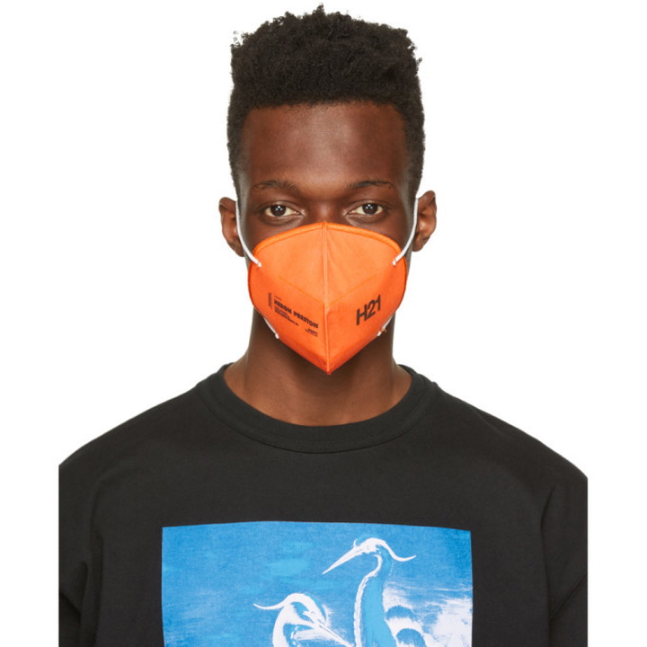 Photo: Heron Preston Orange Reusable Mask