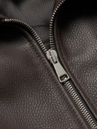 Kingsman - Padded Full-Grain Leather Jacket - Brown