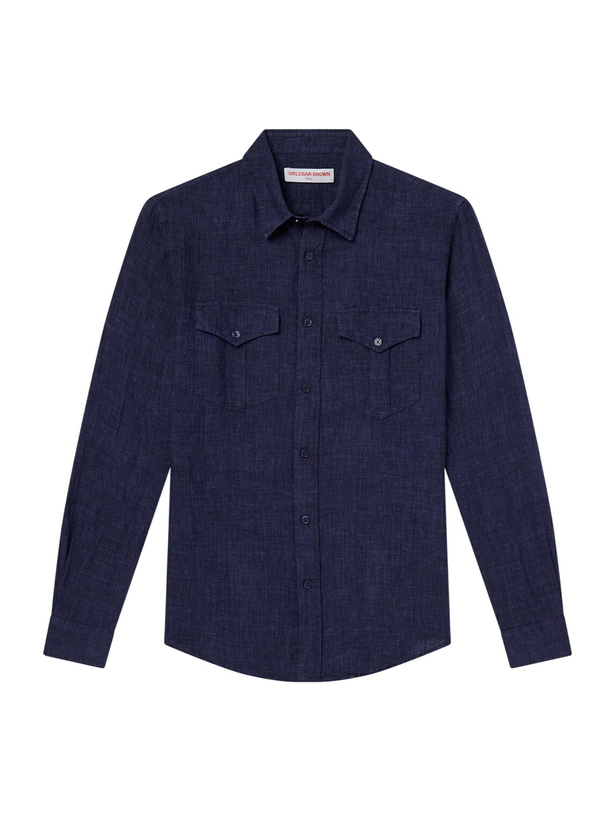 Photo: Orlebar Brown - Colburn Linen Shirt - Blue