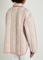 Free People Alexie Printed Cotton Jacket Cream
