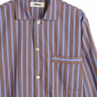 Tekla Fabrics Sleep Shirt in Chestnut Stripes
