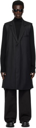 FFFPOSTALSERVICE Black Sleeveless Backzip Coat