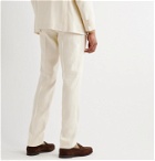 Caruso - Pleated Linen and Silk-Blend Twill Suit Trousers - Neutrals