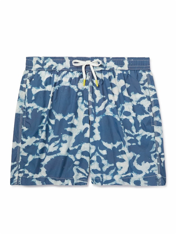 Photo: Hartford - Slim-Fit Mid-Length Printed Swim Shorts - Blue