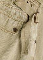 Free People Julien Wide-leg Cotton-twill Chino Trousers Khaki