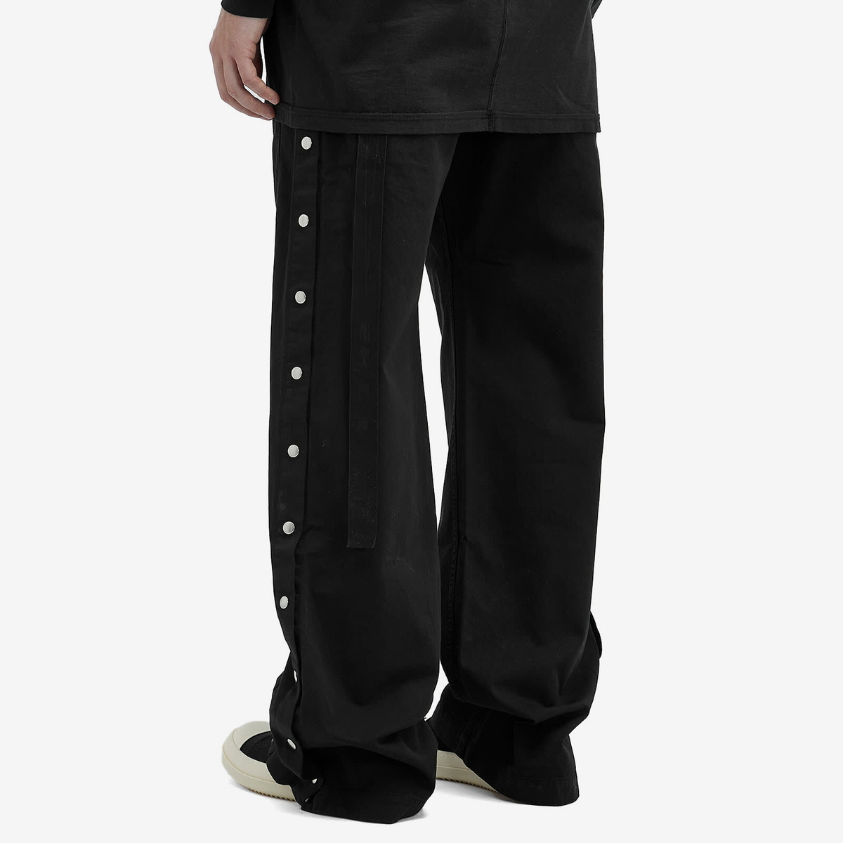 Rick Owens DRKSHDW Men's Pusher Cotton Twill Pants in Black Rick
