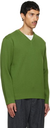 Solid Homme Green Wool Sweater