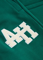 Annie Hood College Logo Cotton Sweatpants Green