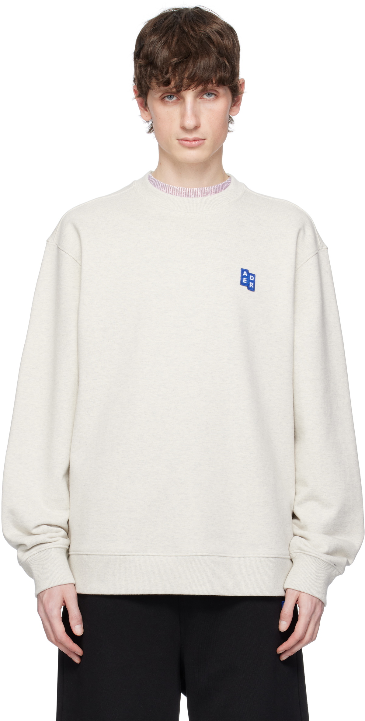 ADER error Gray Sig; TRS Tag 01 Sweatshirt