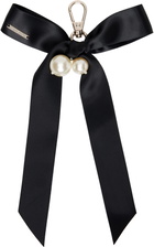 Simone Rocha Gold & Black Bow & Pearl Bag Charm Keychain