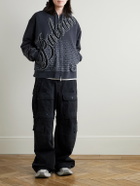 Balenciaga - Oversized Logo-Appliquéd Printed Cotton-Jersey Zip-Up Hoodie - Black