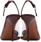 ALAÏA Burgundy 'Le Cœur' Slingback Heels