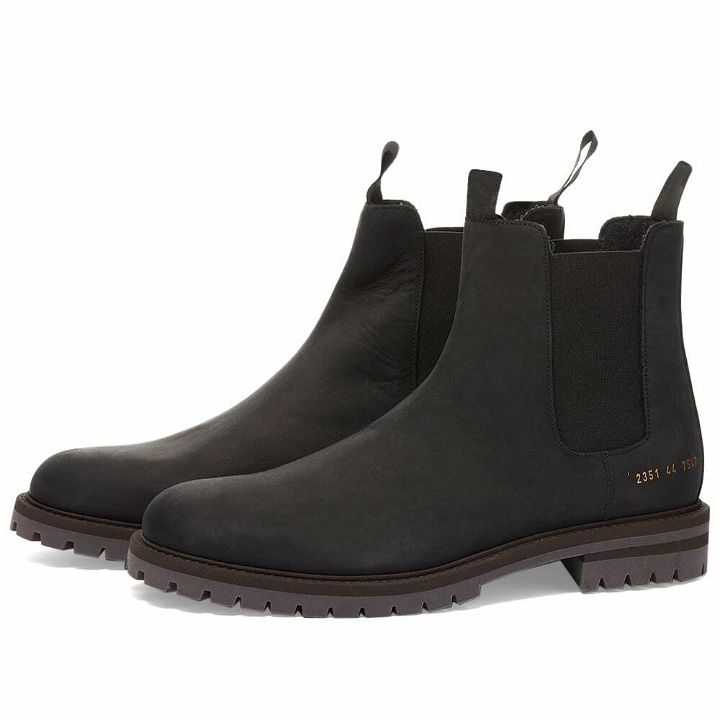 Photo: Common Projects Men's Winter Chelsea Boot in Black