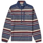 Columbia Men's Sweater Weather II Printed Half Zip in Dark Mountain Apres Stripe