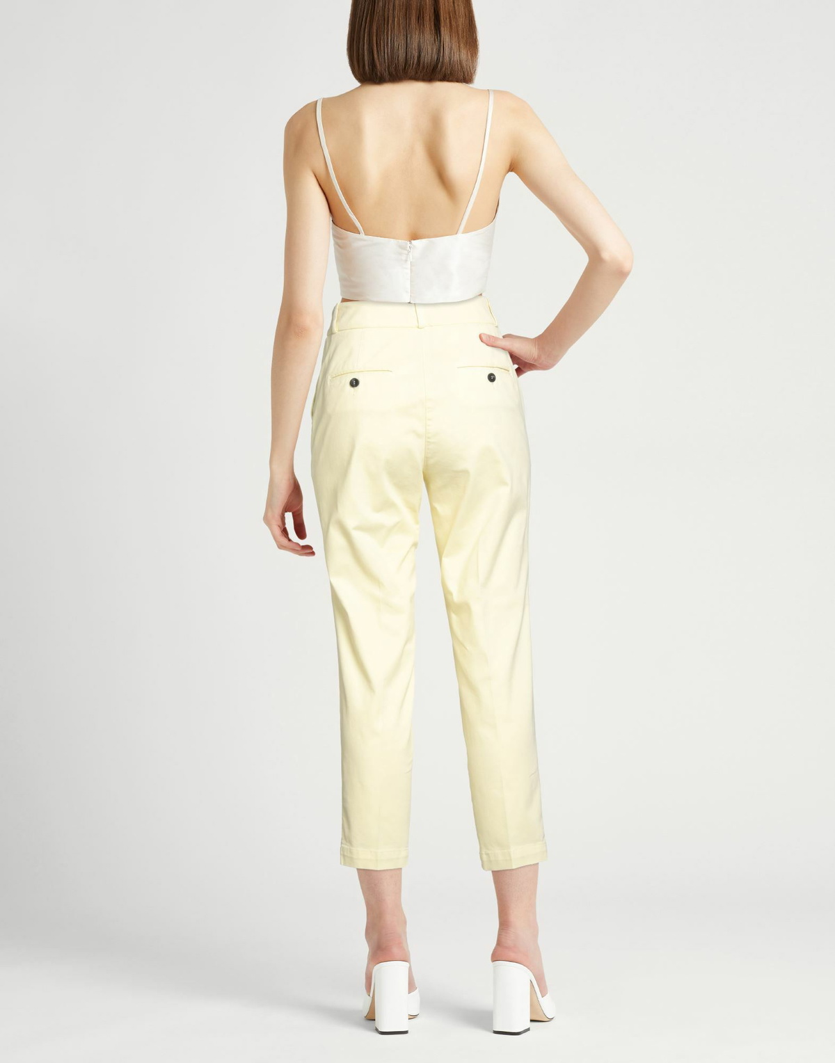 Peserico Womens Pants Pastel in Yellow